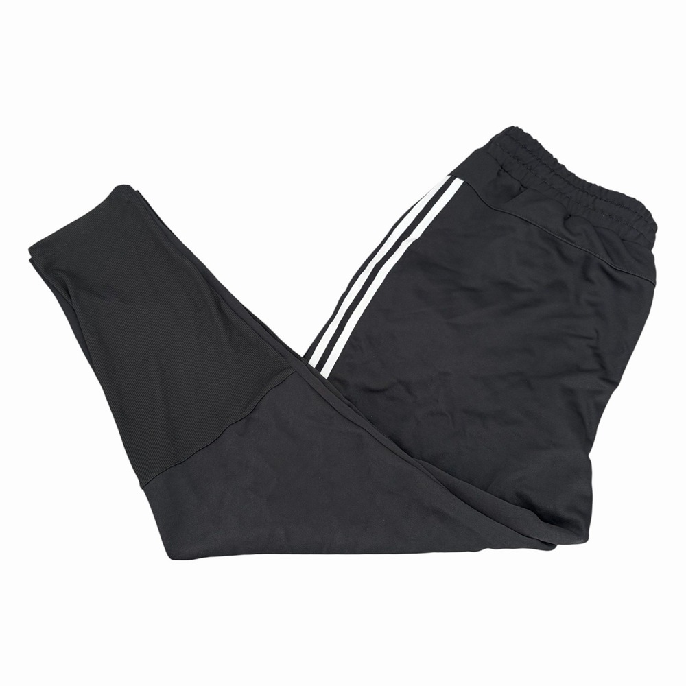 Adidas 3-Stripes‎ Black/White Cuffed Pants Men's 2XL (HG2064) Drawstring NWT - Picture 3 of 10